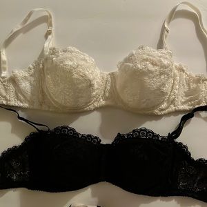 2 lace underwire bra